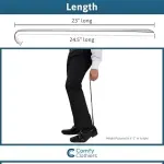 Comfy Clothiers - 23-inch Long Handle Steel Shoe Horn - Multifunctional Stainless Steel for Men, Women, Seniors - 100% Stainless Steel Shoehorn for Shoes & Boots