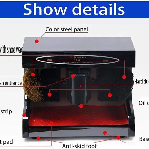 Shoe Shine Machine Automatic Shoe Shine Machine, Household Brush Shoe Shine Machine 7 Colors Electric Shoe Shine Machine (C 1#) (B 1#) (B 1#)