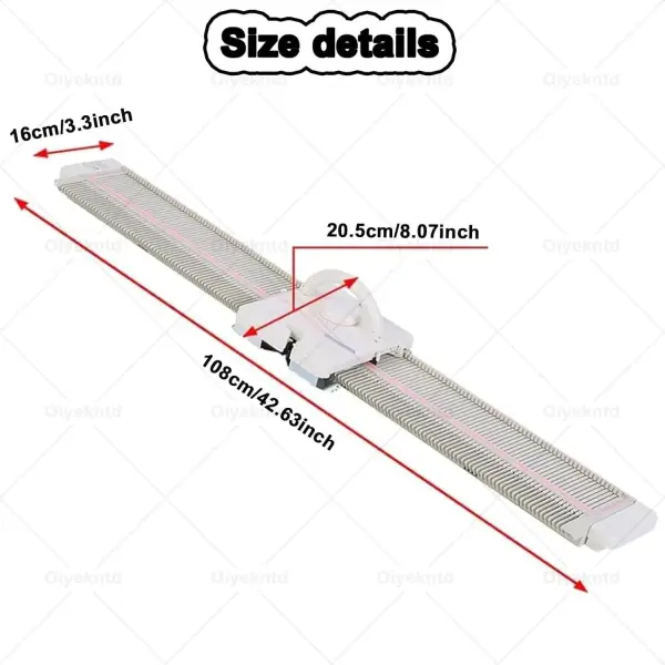 Knitting Machine Silver Reed Knitting Machine 6.5mm Mid Gauge 150 Stitches Domestic Knitting Machine with Accessories, Household Sewing Tool Set for Hand Weaving Loom for Sock Hat Scarf