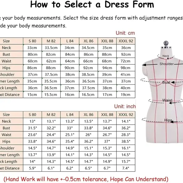 Fully Adjustable Dress Form on Wheels - Tailor Mannequin with Soft Arms for Seamstresses - Adult Size Dressmaking Tool for Sewing Projects, Crafting & Fitting