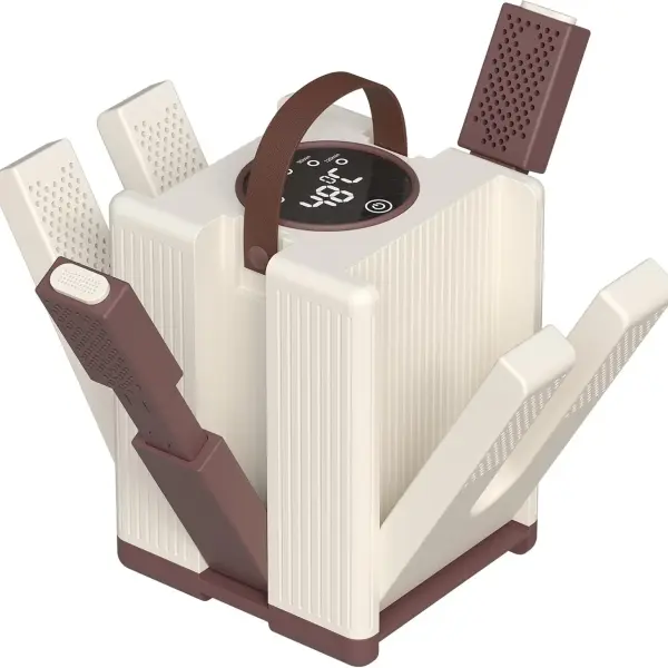 Shoe Dryer and Boot Dryer, 6-Arm Drying Rack, Foldable Shoe Dryer with Timer, Suitable for all Types of Shoes, Fast 360° Drying Shoe Rack for Sneakers, Gloves, Socks, Safe for Family