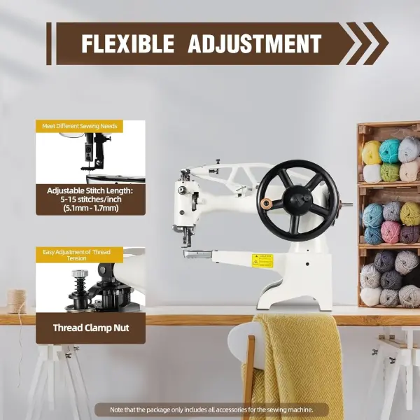 Hand Cobbler Sewing Machines, Leather Patcher Industrial Leather Sewing Machine Heavy Duty Shoe Repair Machine Sewing Speed 500stitches/Min for Sewing and Repairing Thick Materials
