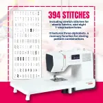 Bernette B38 Computerized Sewing Machine for Quilting & Embroidery with Free Tote Bag – Heavy-Duty, Portable with LCD Display for Seamless Stitching & Creative Sewing Projects