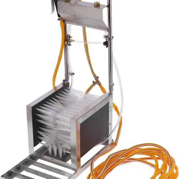 Boot Scrubber, Stainless Steel Shoe Brush Scraper & Footwear Cleaner, with Water Spray Gun, Automatic Scrubber Boot Scraper Boot Brush Mud Remover for Livestock Farm