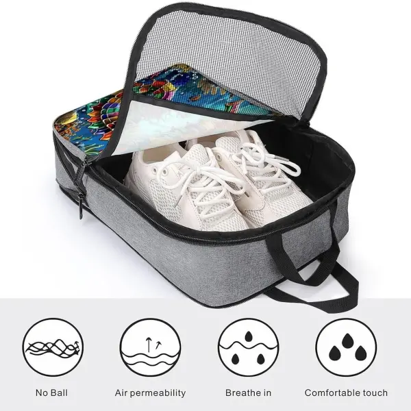 Ocean Seahorse 52 Shoe Bag Travel Shoe Storage Pouch Portable Shoes Bags with Zipper Handle 13.7X9.4 In