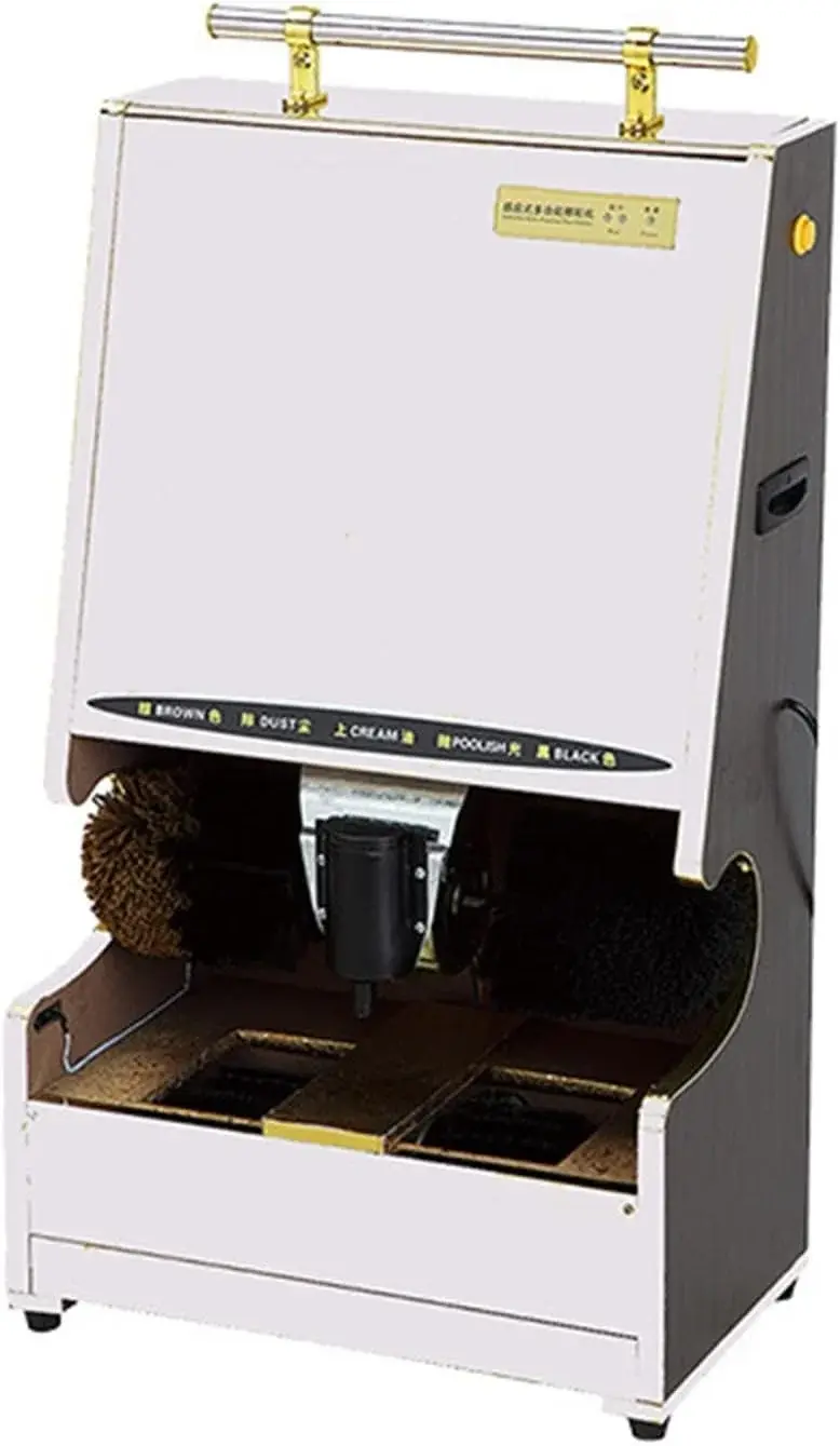 Shoe Shine Machine Automatic Metal Leather Shoe Shine Machine Combo Brush with Electric Induction Mall (Color: Style 1) (Style 1) (Style 2)