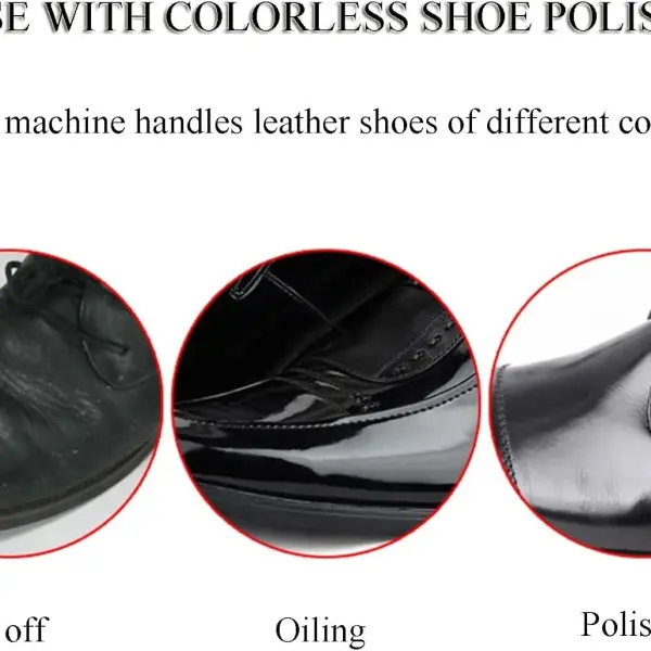 Shoe Shine Machine Automatic Metal Leather Shoe Shine Machine Combo Brush with Electric Induction Mall (Color: Style 1) (Style 1) (Style 2)