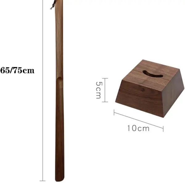 Long Handle Shoe Horn Boot Spoon Lightweight Wooden Easy Wear Helper for Seniors, Adults, Kids, Pregnant Women, Shoe Spoon Shoes Horn Boot Spoons Dressing Aid Tool,A75