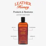 Leather Honey Leather Conditioner, Since 1968. For All Leather Items Including Auto, Furniture, Shoes, Purses and Tack. Non-Toxic and Made in the USA / 8 Fl Oz (Pack of 1)