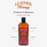 Leather Honey Leather Conditioner, Since 1968. For All Leather Items Including Auto, Furniture, Shoes, Purses and Tack. Non-Toxic and Made in the USA / 8 Fl Oz (Pack of 1)
