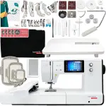 Bernette B79 6" x 10" Combo Sewing & Embroidery Machine with 123 Thread Spools, 200+ Accessory & Designs Package