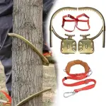 Adjustable Climbing Shoes for Tree Work, Durable Carbon Steel Construction, Comfortable Design for High-Altitude Tasks, Enhanced Grip and Support