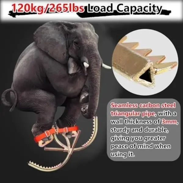 Adjustable Climbing Shoes for Tree Work, Durable Carbon Steel Construction, Comfortable Design for High-Altitude Tasks, Enhanced Grip and Support
