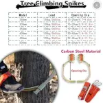 Adjustable Climbing Shoes for Tree Work, Durable Carbon Steel Construction, Comfortable Design for High-Altitude Tasks, Enhanced Grip and Support
