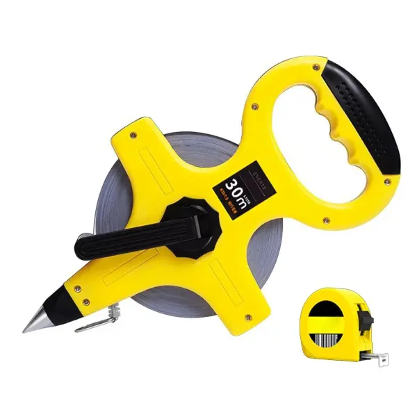 Multipurpose Nylon Fiber Tape Measure with Carrying Handle 3 Meter Reward ABS Tool for Construction Tailoring Indoor Outdoor Portable Handheld Measuring Tool