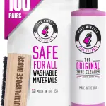 Pink Miracle Shoe Cleaner Kit with Bottle and Brush For Fabric Cleaner For Leather, Whites, Suede and Nubuck Sneakers