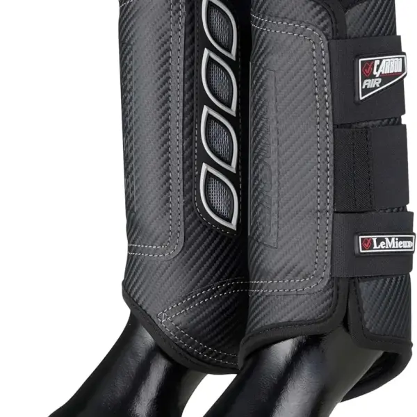 LeMieux Carbon Air XC Cross Country Hind Horse Boots - Protective Gear and Training Equipment - Equine Boots, Wraps & Accessories (Black/Medium)