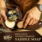 Leather Boot Care Kit – Mink Oil,Saddle Soap for Leather, Applicators & Sponge,Flannel bag – Leather Care Kit,Boot Cleaning Kit,Leather Shoe Care Kit for Cowboy Boots,Work Boots,Shoes