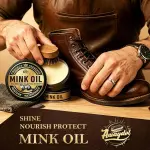 Leather Boot Care Kit – Mink Oil,Saddle Soap for Leather, Applicators & Sponge,Flannel bag – Leather Care Kit,Boot Cleaning Kit,Leather Shoe Care Kit for Cowboy Boots,Work Boots,Shoes