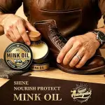 Leather Boot Care Kit – Mink Oil,Saddle Soap for Leather, Applicators & Sponge,Flannel bag – Leather Care Kit,Boot Cleaning Kit,Leather Shoe Care Kit for Cowboy Boots,Work Boots,Shoes