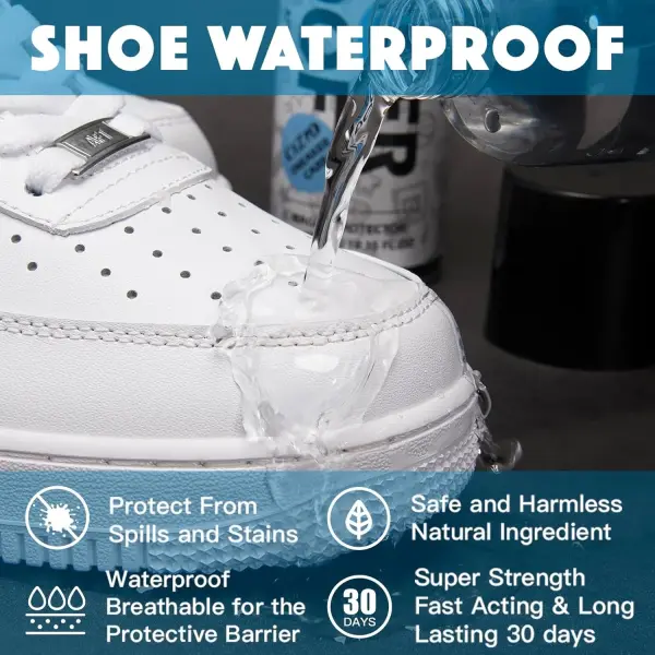 COZGO Protect Shoe Protector Spray, Rain & Stain Waterproof Shoe Spray, Nano Protection for Sneaker, Suede, Leather,10.15FlOz
