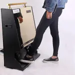 Electric Shoe Polisher Machine, 145W Fully Automatic Induction Shoe Polishing Machine, Stainless Steel Body, Polishing Fiber Soft Brush, Automatic Induction, for Home Hotel Bank