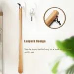 Extra Long Shoe Horn for Men & Seniors - Classic Easy Grip Lifter with Lanyard - Perfect Smooth Shoe Spoon for Effortless Footwear Access & Comfort