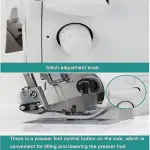 Professional Heavy-Duty Overlocker Sewing Machine with 2-3-4-5 Stitch Capability, 150W, Coverstitch and Trim Trap, Foot Controller Included for Seamless Finishing