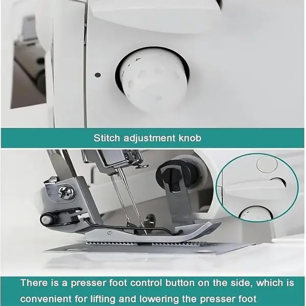 Professional Heavy-Duty Overlocker Sewing Machine with 2-3-4-5 Stitch Capability, 150W, Coverstitch and Trim Trap, Foot Controller Included for Seamless Finishing