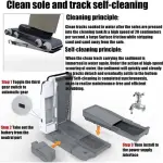 Automatic Rechargeable Shoe Cleaner & Polisher - Waterless Cleaning Brush for Home & Hotel Entrances, Ideal for Sales Centers - Red Color, Effortless Shoe Care Solution