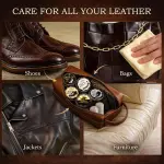 Shoe Care Kit – 16-in-1 Leather Shoe Polish, Cleaning & Conditioning Kit with Saddle Soap & Mink Oil – Black/Brown/Neutral Shoe Polish, 3 Horsehair Brushes – Premium Storage Bag – Gift for Men & Women