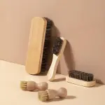 Wool Shoe Brush Set Beech Shine Shoes Maintenance and Care Set Shoe Polish Polish