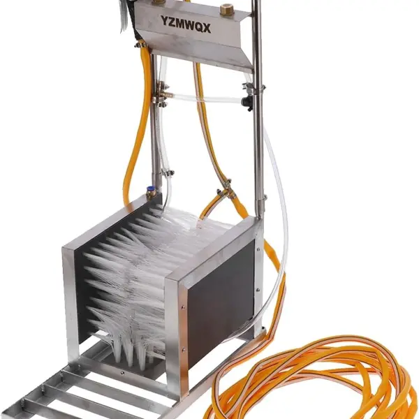 Tnfeeon Rain Boot Scrubber, Stainless Steel Boot Cleaning Machine with Hard Brush, Automatic Shoe Washer, 28 X 54 X 85 Cm, for Farm Garden Barn Outdoor Mud Cleaning