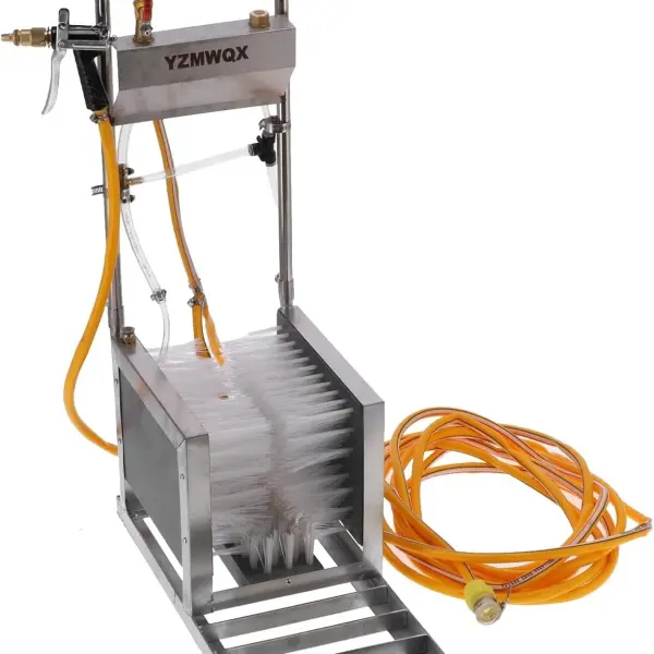 Tnfeeon Rain Boot Scrubber, Stainless Steel Boot Cleaning Machine with Hard Brush, Automatic Shoe Washer, 28 X 54 X 85 Cm, for Farm Garden Barn Outdoor Mud Cleaning