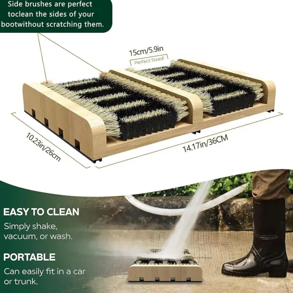 Heavy Duty Outdoor Shoe Brush - Powerful Deep Cleaning Boot Scrubber for Dirt, Mud & Sand - Ideal for Sneakers, Rain Boots, Hiking Shoes & All Outdoor Footwear