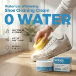 White Shoe Cleaner Cream,No Wash Cleaning Paste with Sponge,Removes Dirt and Stains, for Leather Sneakers Canvas Shoes