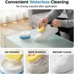 White Shoe Cleaner Cream,No Wash Cleaning Paste with Sponge,Removes Dirt and Stains, for Leather Sneakers Canvas Shoes