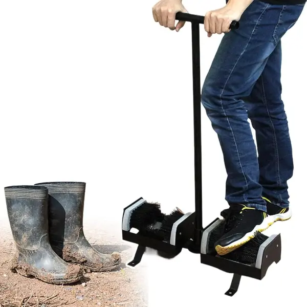 Outdoor Shoe Scraper Brush - Durable Mud Removal Tool with Non-Slip Handle & Stable Base for Efficient Deep Cleaning in Gardens and Courts - Easy to Maintain