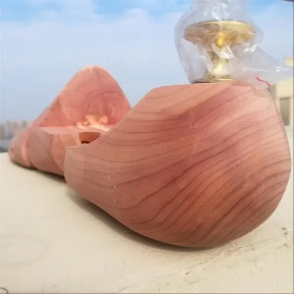 JSEIAJB 1 Pair Twin Tube Red Cedar Wood Shoe Last Adjustable Shoe Shaper Men's Shoe Tree