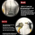 Stainless Steel Boot Cleaning Brush with Automatic Water Spray Gun - 360° Mud Removal Tool for Garden and Outdoor Use, Durable Shoe Scraper