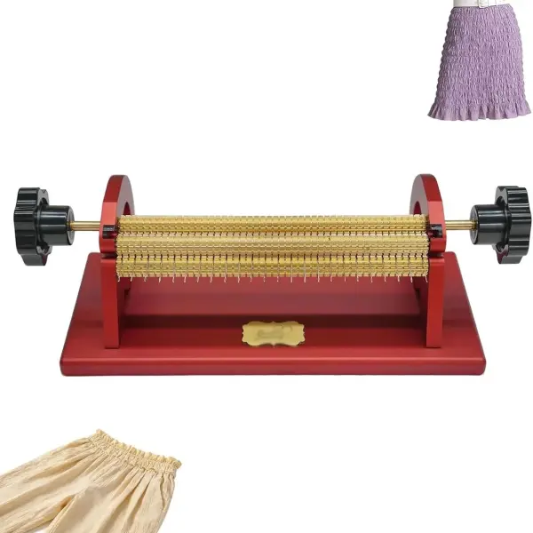 Adjustable Pleater Sewing Machine with 24 Rows, 47 Needle Positions for Custom Closeness and Depth, Includes Needles and Tool Kit for Costume and Craft Sewing