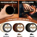 CHMI 16PCS Leather Shoe Polish Kit,Shoe Shine Kit with Black/Brown Shoe Polish,Shoe Bruhses for Leather Boot Care and Cleaning,Shoe Shine Gifts for Men