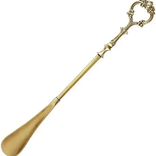 Long Handle Shoe Horn Boot Spoon Easy Wear Helper Shoehorns for Seniors Adults Vintage European Style Shoe Lifter Spoon Shoe Wearing Tool 40x5cm,Gold40*5