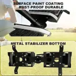 Outdoor Boot Cleaner Brush with Handle - Floor-Mount Boot Scrubber for Easy Entrance Cleaning - Durable T-Handle Design for Stability and Efficiency