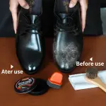 Black Brown Shoe Polish Kit Saddle Soap Mink Oil Shoe Shine Kit Boots Leather Conditioner Cream Wax Care Set