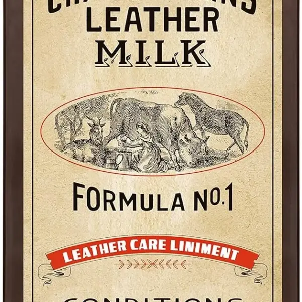 Leather Milk Conditioner and Cleaner for Furniture, Cars, Purses and Handbags. All-Natural, Non-Toxic Conditioner Made in the USA. Leather Care Liniment No. 1. 2 Sizes. Includes Premium Applicator Pad