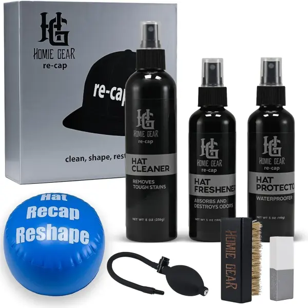 Homiegear Re Cap Cleaning Kit - Hat Care for New Era Cap for Cleaning Refreshment Reshape & Protection your Cap - Used for All Types of Cap & Hat