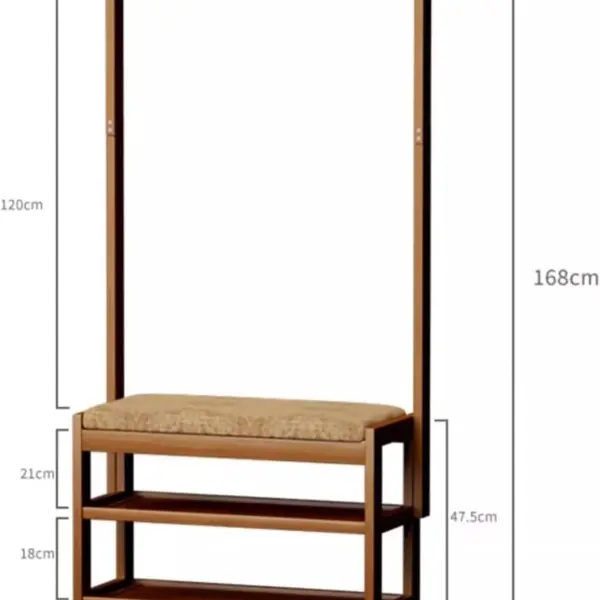 Shoe Rack for Entryway Shoe Rack for Entryway Coat Rack Shoe Bench, Bamboo Shoe Storage Bench with Cushion Padded Seat, 3-in-1 Hall Tree, Shoe Organizer Rack for Entryway Shoe Organizer