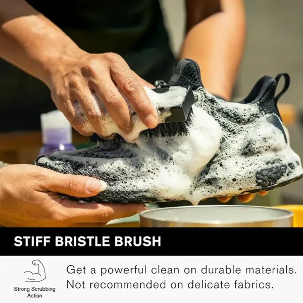 Shoe Cleaning Kit – Premium Foam Shoe Cleaner with Soft & Stiff Bristle Brushes and Microfiber Towel – Shoe Cleaner for Sneakers, Tennis, Gym, White Shoes, Leather, Mesh, Knit, Canvas & Nubuck, PU