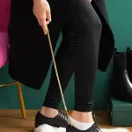 Shoe Horns Horn Metal Portable Short Handled, Lifter Fits for All Shoes Classic Gentleman's Accessory, Long Hand Puller